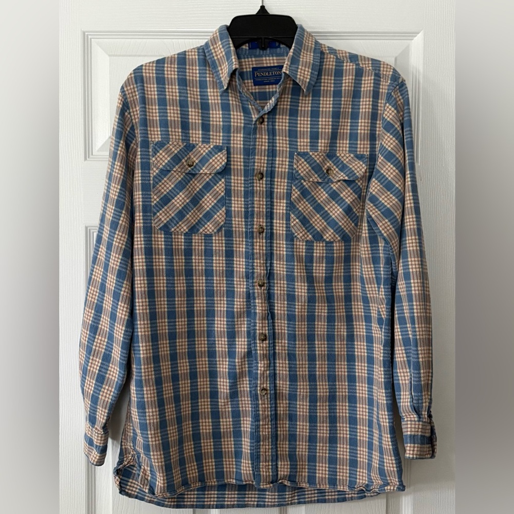 Pendleton 100% Cotton Button Down Shirt Made In USA Mens Size Small